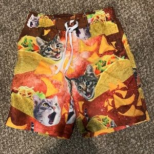 Cute kitty cat swim trunks